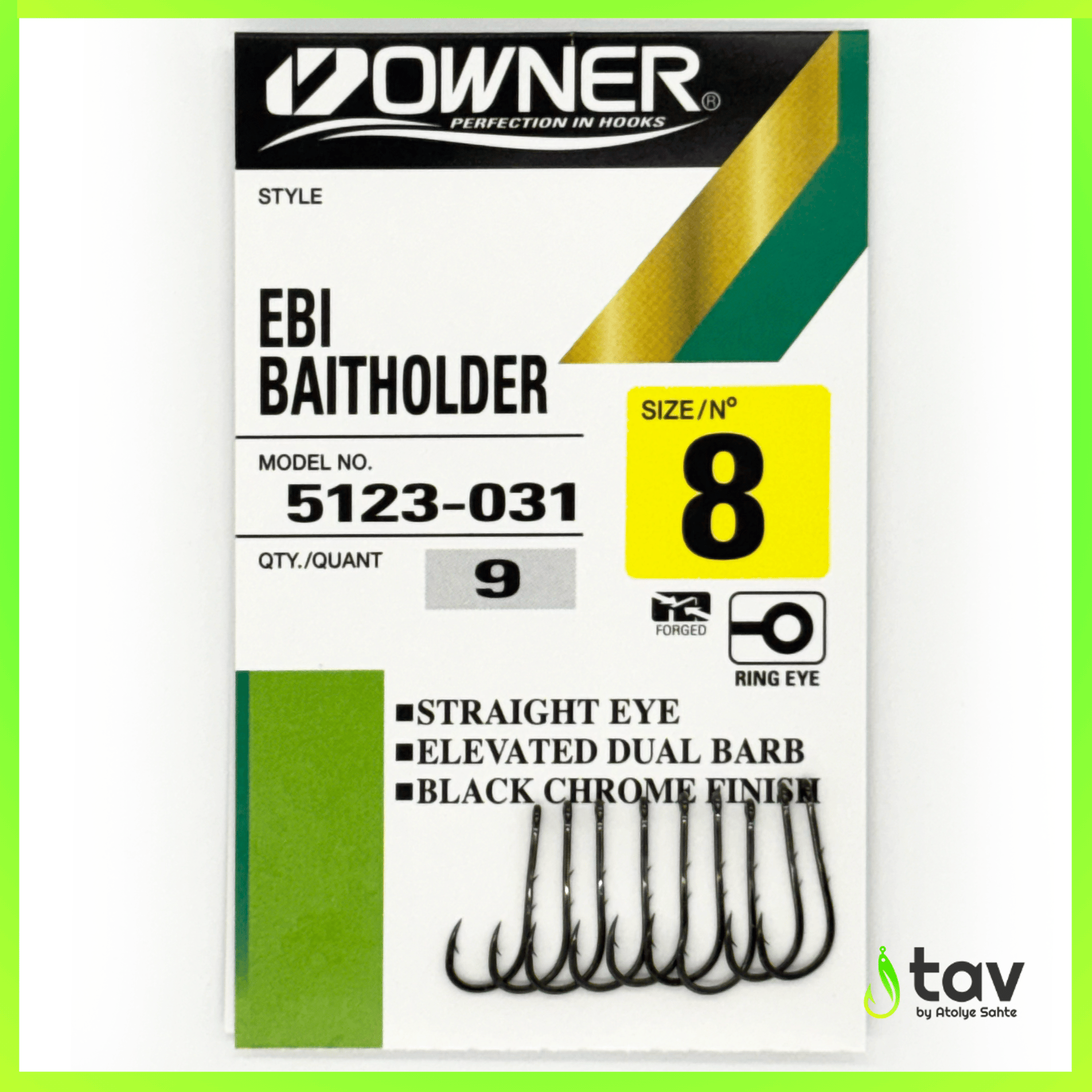 Owner 5123 Ebi Baitholder Black Chrome İğne