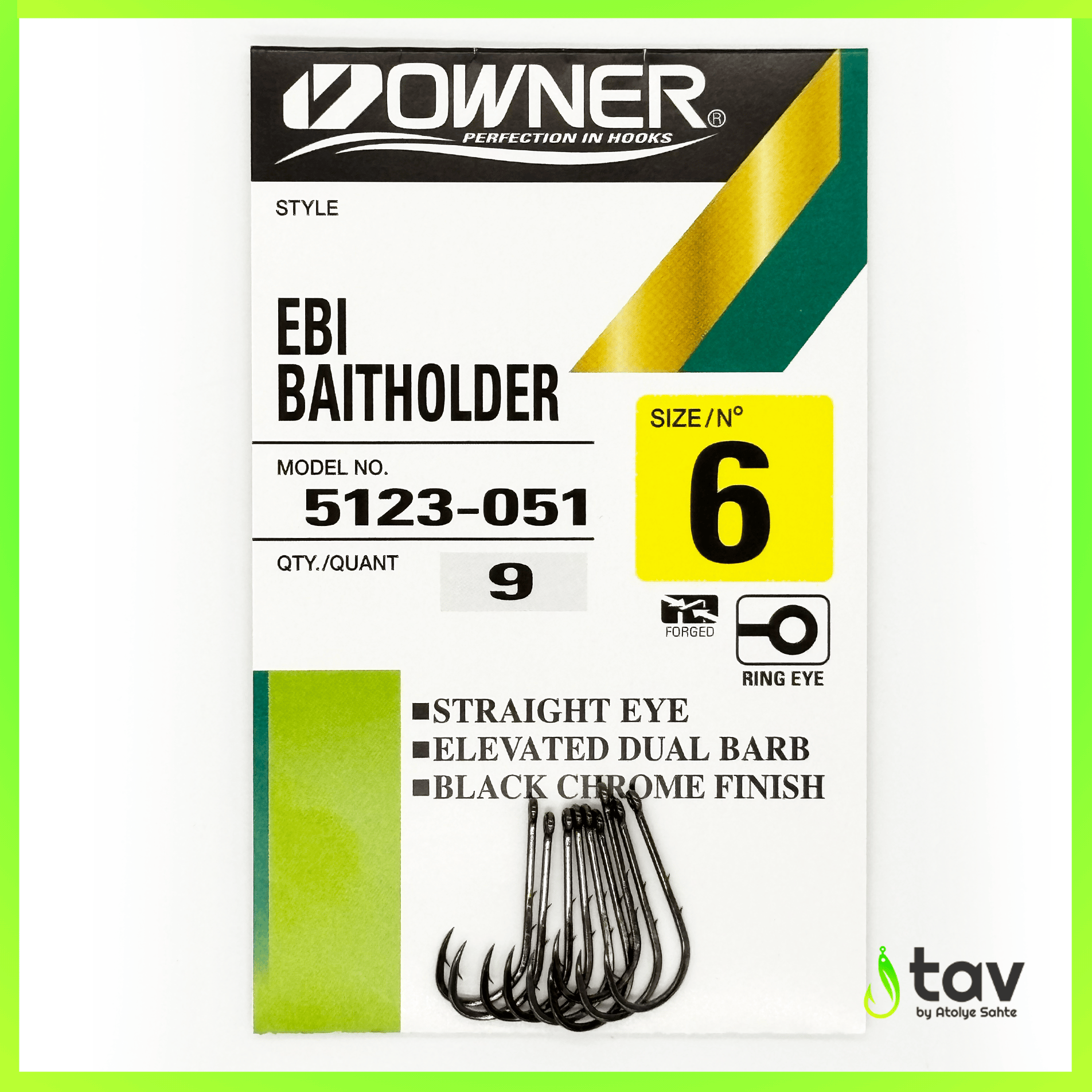 Owner 5123 Ebi Baitholder Black Chrome İğne