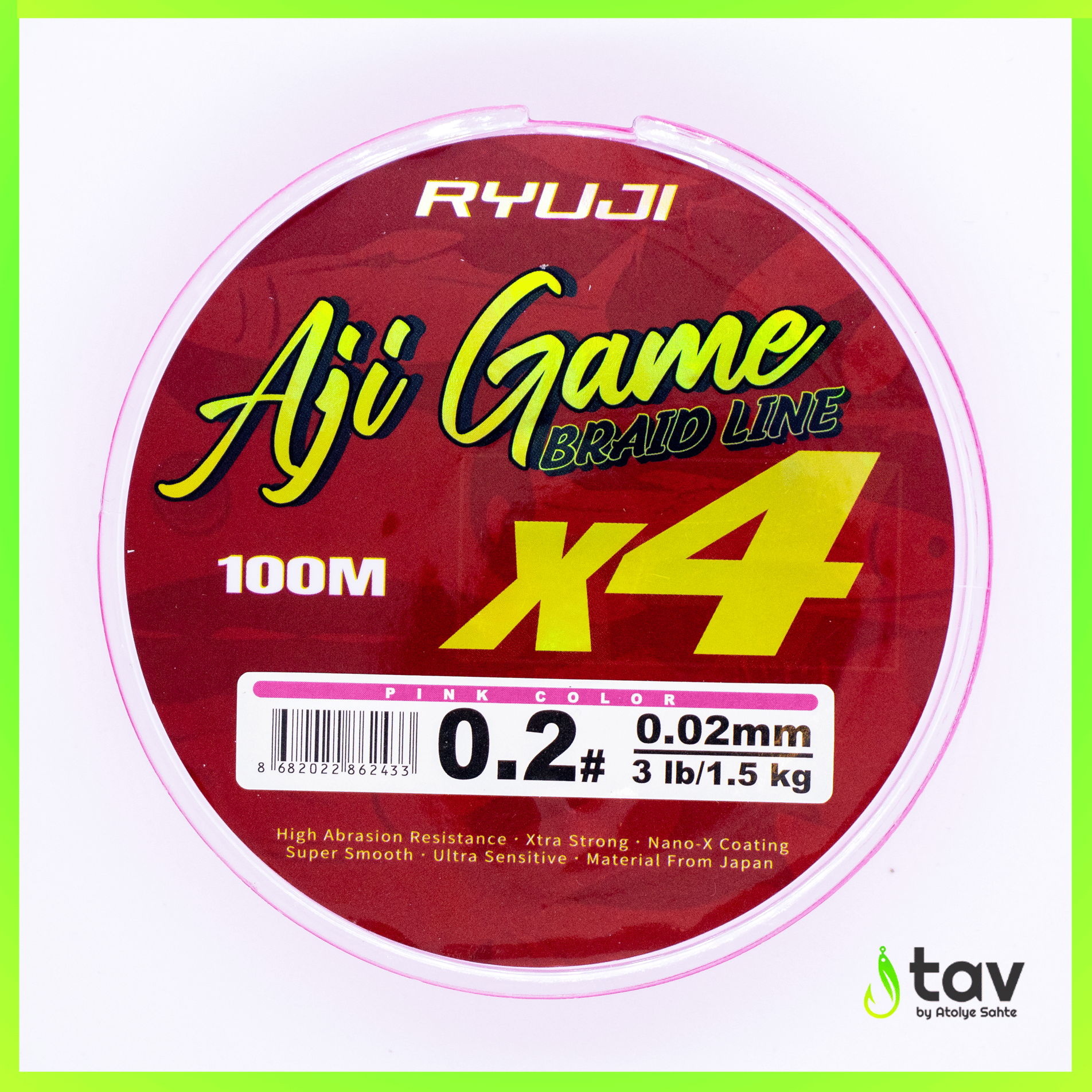 Ryuji Aji Game 4x 0,02mm 100m Pink