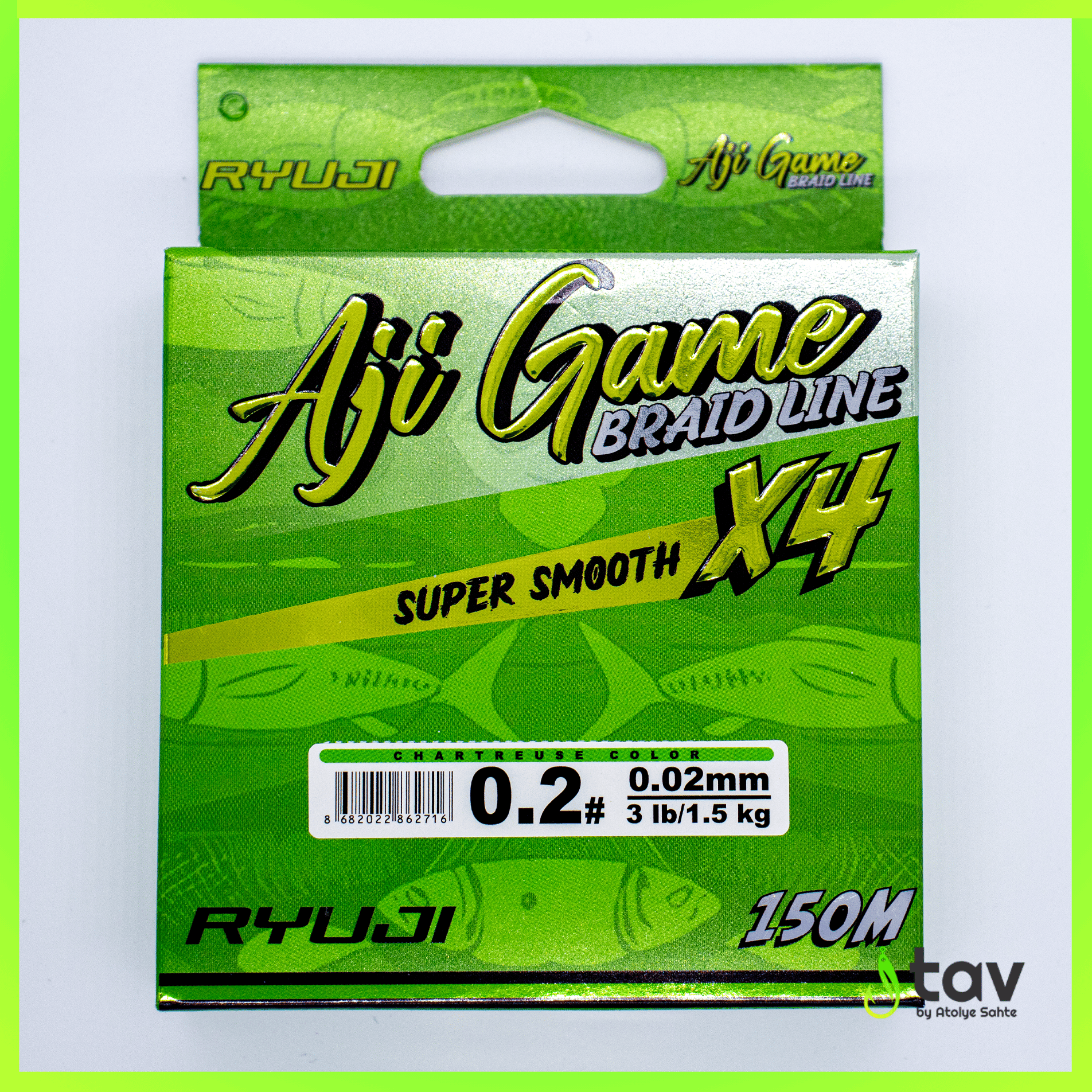 Ryuji Aji Game 4x 0,02mm 150m Chartreuse