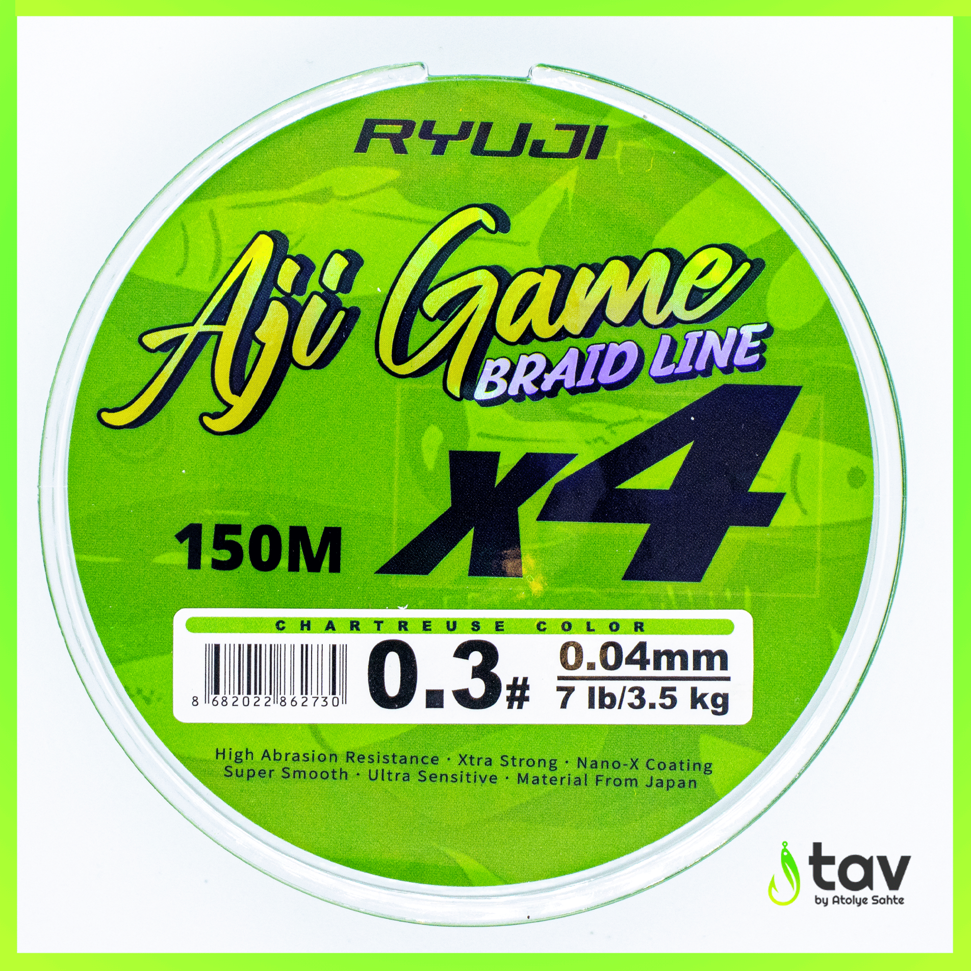 Ryuji Aji Game 4x 0,04mm 150m Chartreuse