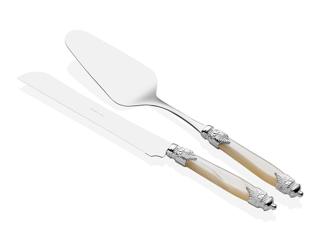 ARİANNA CHROME KEMİK PASTA SERVİS SETİ
