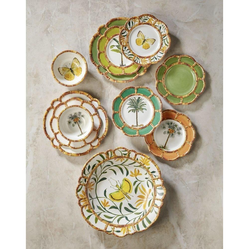 BAMBOO GREEN PLATE 28 CM