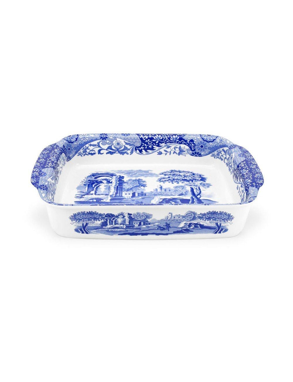 Blue Italian Dikdörtgen Fırın Servis 38 cm