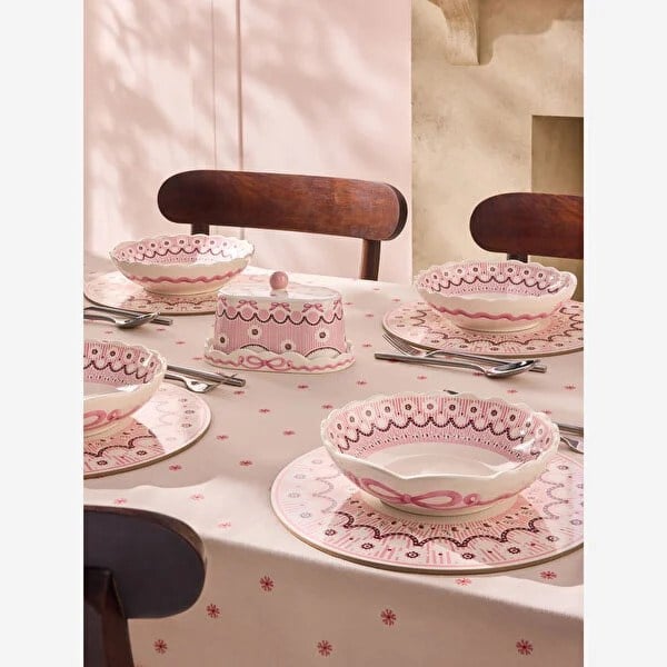 Cath Kidston Pembe Stoneware Servis Kasesi 20,5 Cm