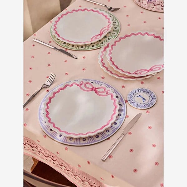 Cath Kidston Pembe Stoneware Yemek Tabağı 25 Cm