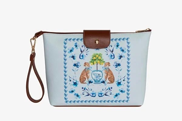 Chiara Alessi Açik Mavİ Suni Deri Clutch&portföy Çanta 30X21 Cm