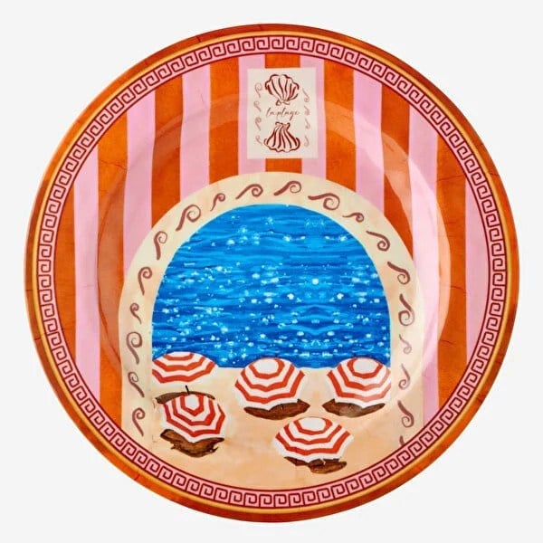 Chiara Alessi Turuncu Melamin Yemek Tabağı 28 Cm