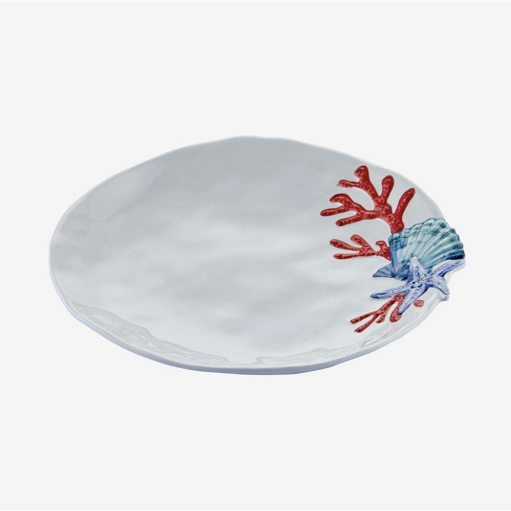 CORAL WHITE DEEP PLATE 23 CM