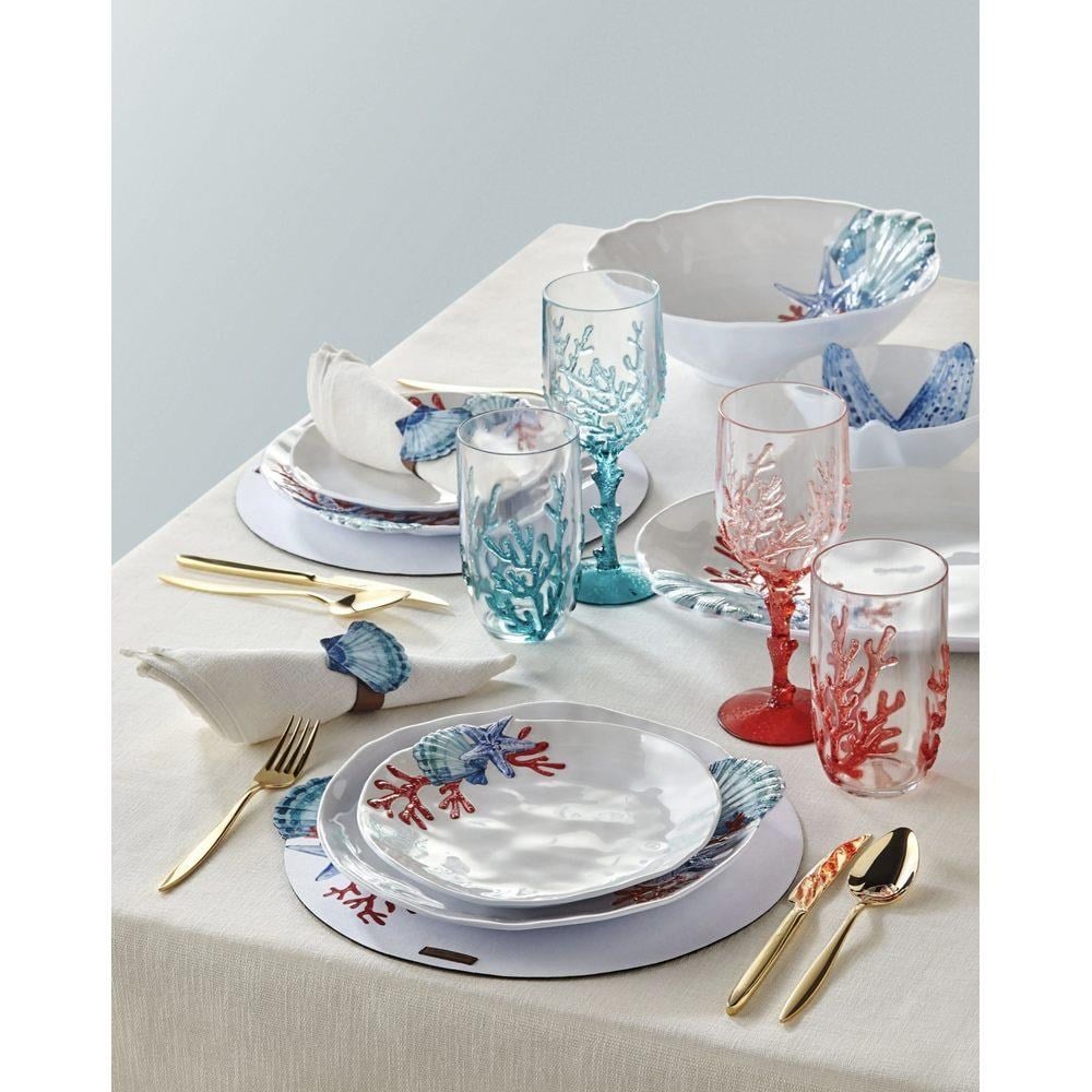 CORAL WHITE OVAL SERVING PLATE 43 CM