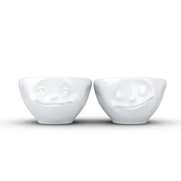 Dreamy & Happy- beyaz ikili küçük kase set, 100 ml