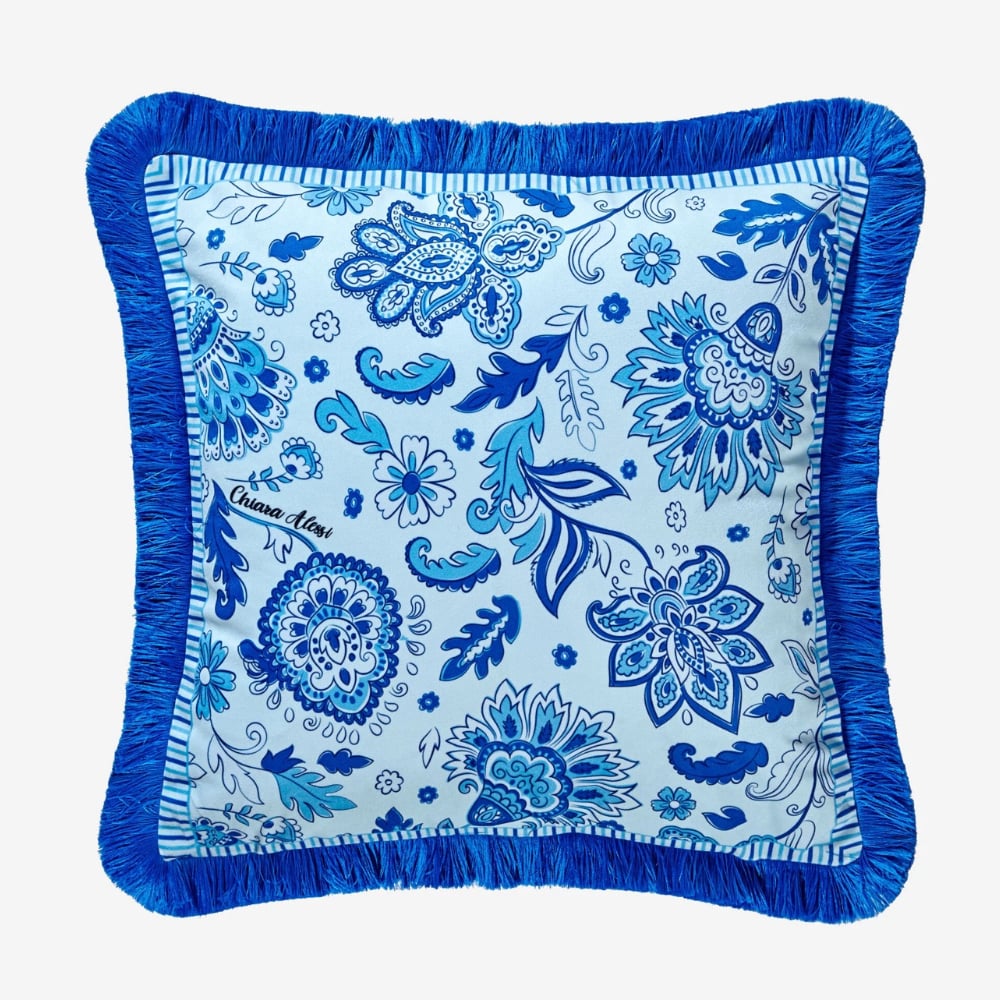 LILY MAVİ KADİFE YASTIK 45*45 CM