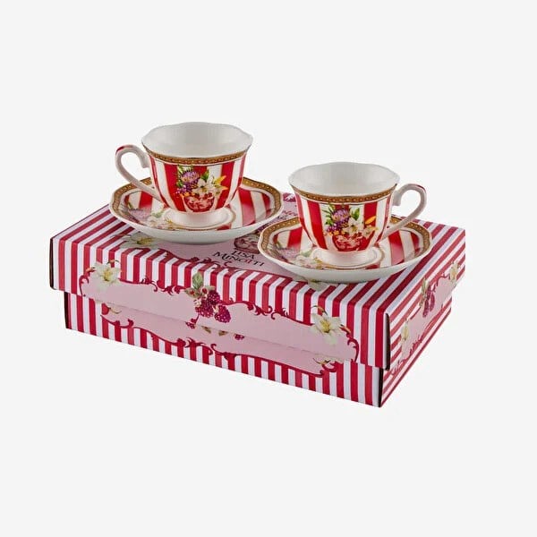 Lisa Minotti Kırmızı Porselen Kahve Fincan Seti 100 Ml
