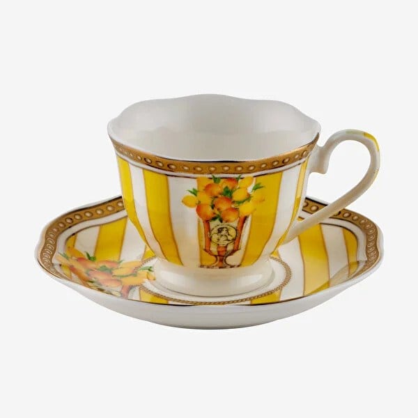 Lisa Minotti Sarı Porselen Kahve Fincan Seti 100 Ml