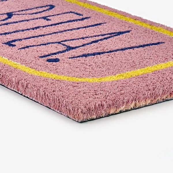 Pembe Hindistan Cevizi Lifi Ciao Bella Kapı Önü Paspası 75X30x1,5 Cm 