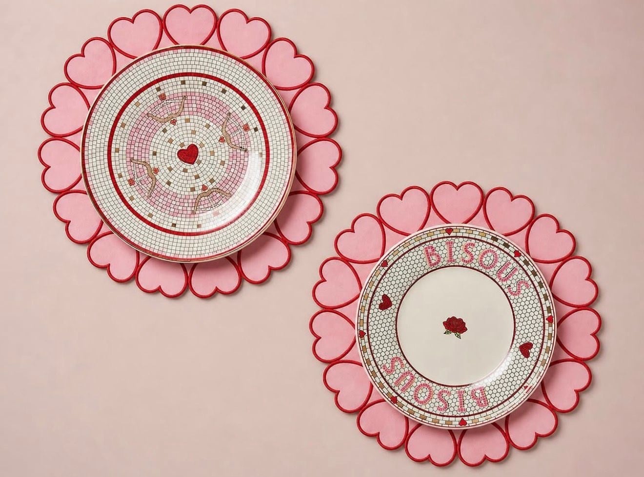 Pink Heart 6'li Amerikan Servis