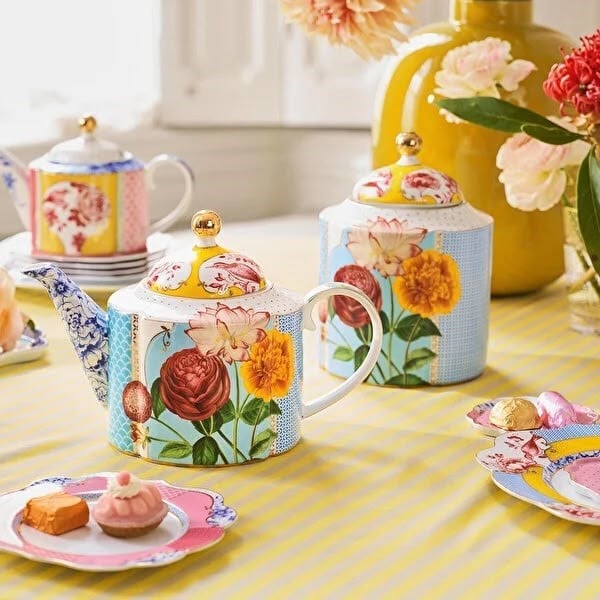 Pip Studio Pembe Porselen Pasta Tabağı 17 Cm 
