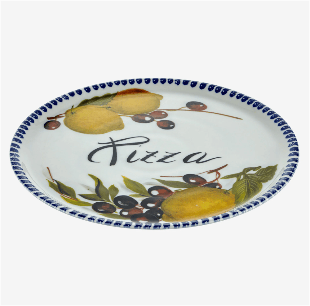 PİZZA TABAĞI LİMON DESENLİ 33 CM