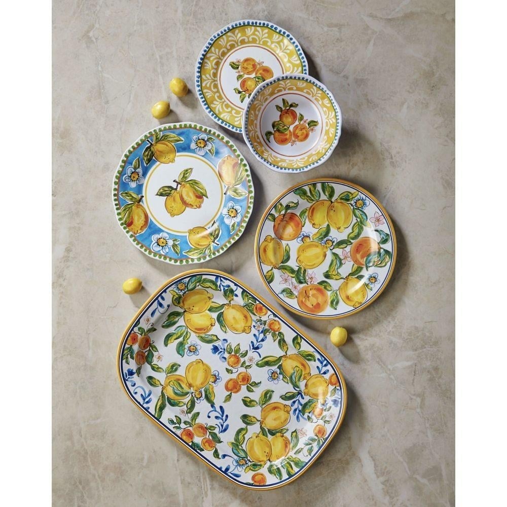 SORENTO BLUE WHITE PLATE 28 CM