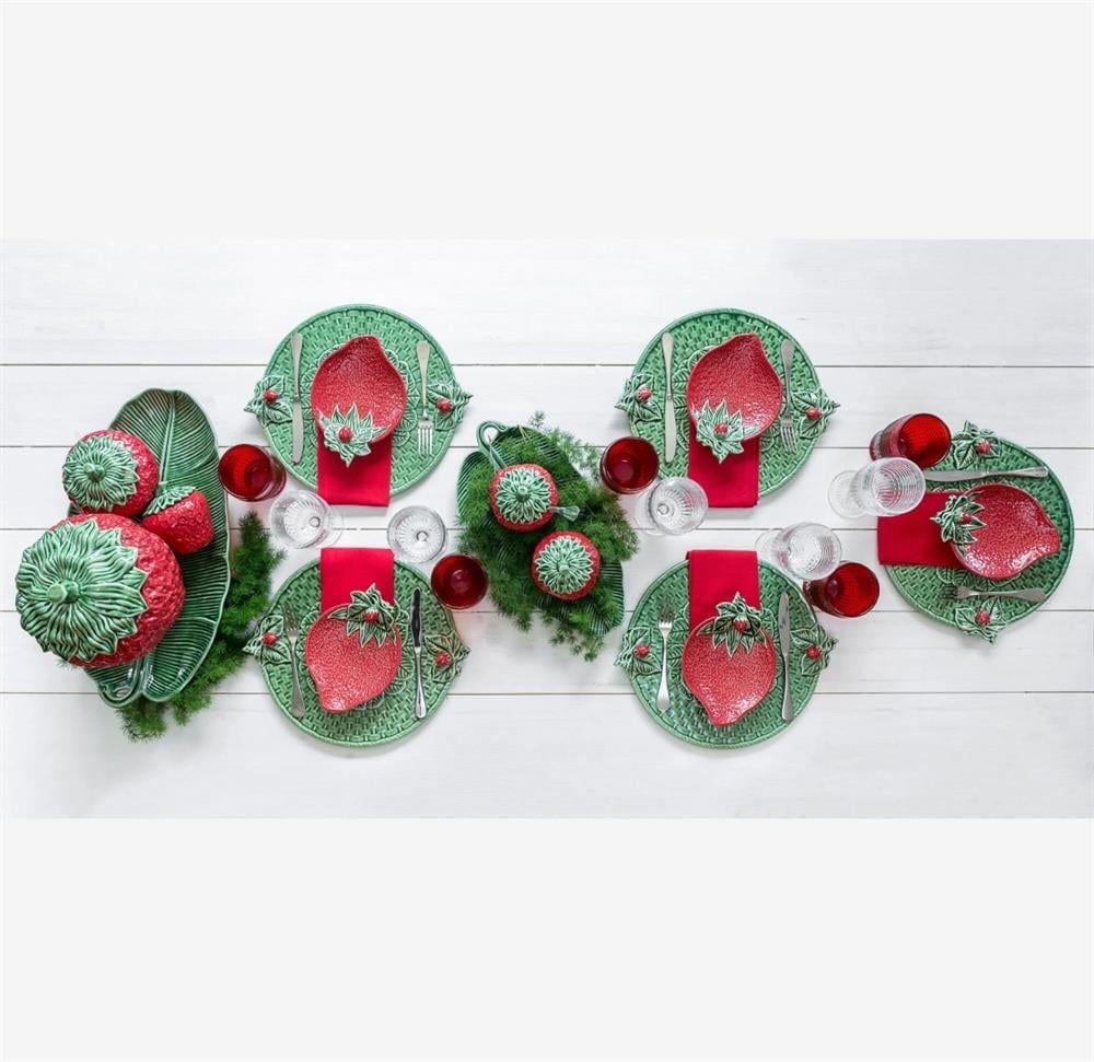 YEŞİL SERAMİK SERVİS KASESİ 18,5 CM STRAWBERRIES COLLECTION