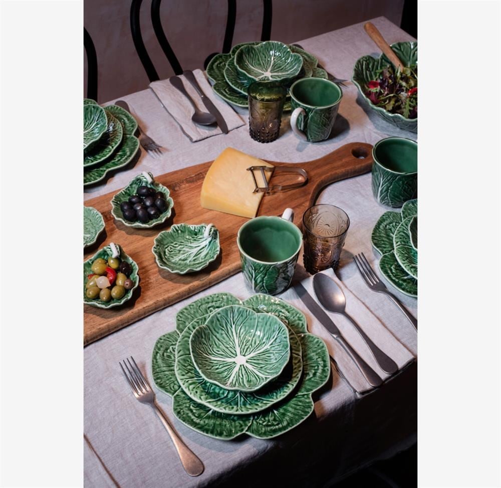 YEŞİL SERAMİK SERVİS TABAĞI 28 CM CABBAGE COLLECTION