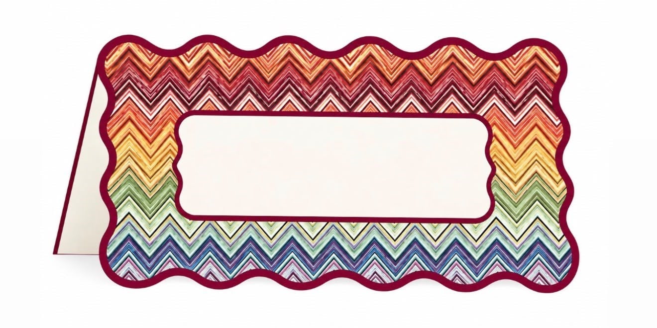 Zigzag Rainbow Masa Kartı 12'li