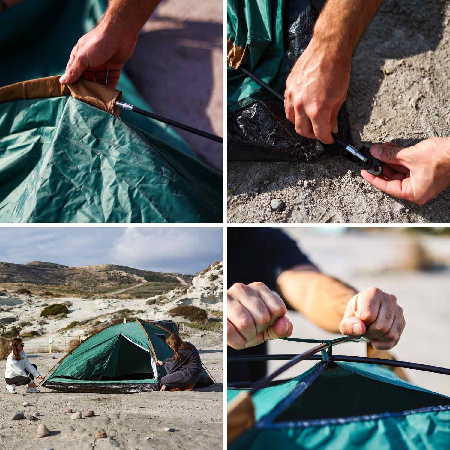 FreeCamp Monodome Plus 4 Kişilik Kamp Çadırı-YEŞİL