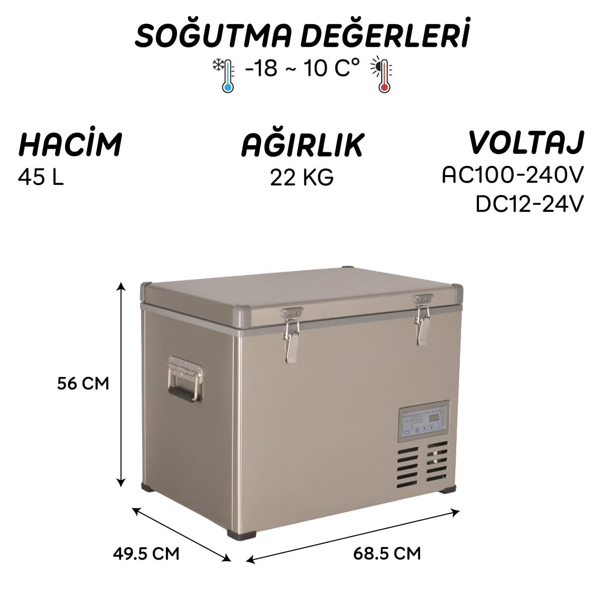 Icepeak Danfo 45 Kompresörlü Buzdolabı 45 Litre