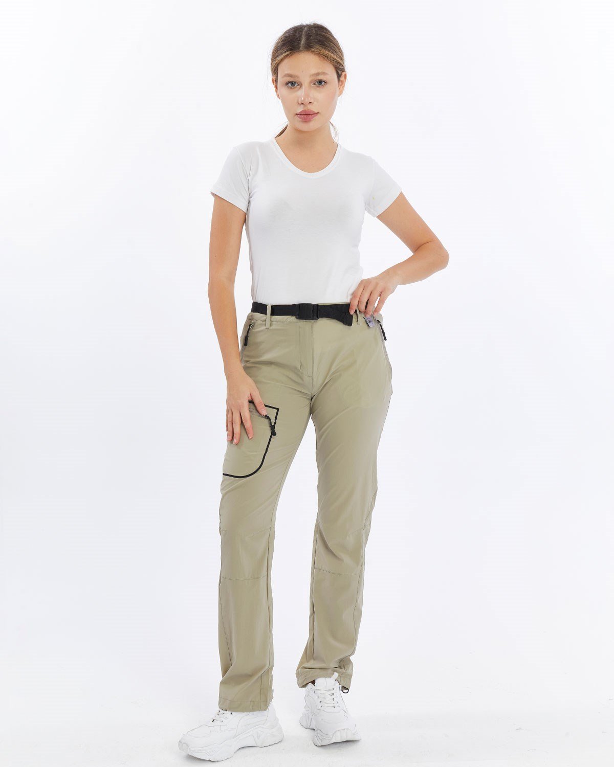 Mapamyumco Quick Dry Kadın Trekking Pantolon-BEJ