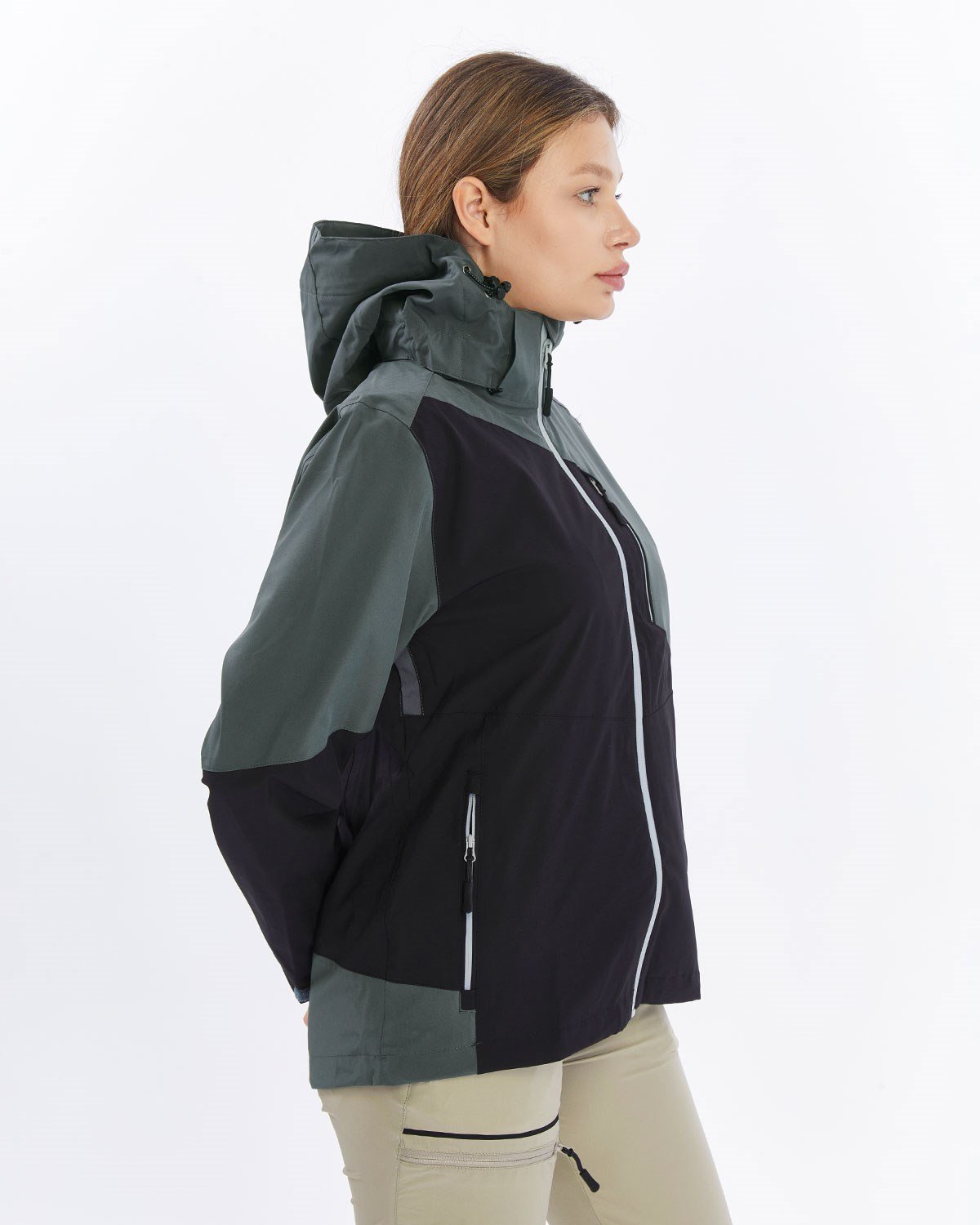 Mapamyumco Windbreaker Kadın Ceket-FÜME-SİYAH