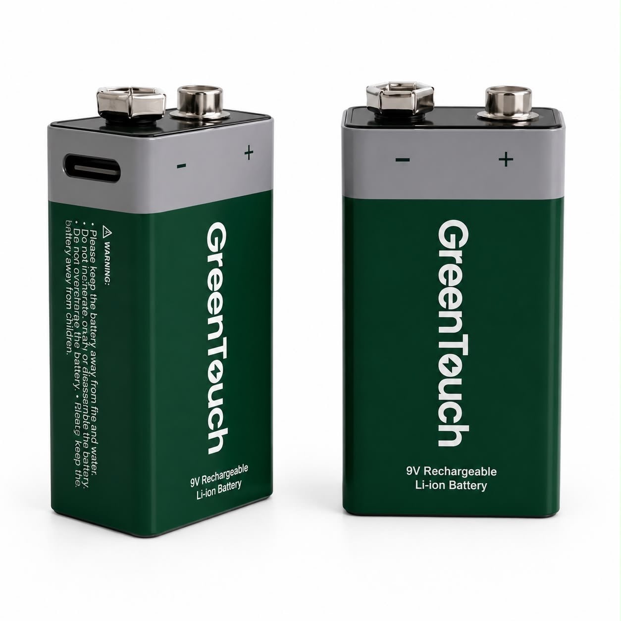 9V USB-C Şarjlı Lityum Pil 500 mAh