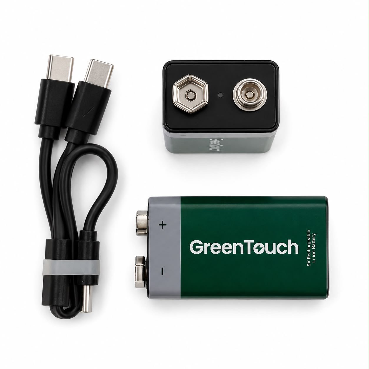 9V USB-C Şarjlı Lityum Pil 500 mAh