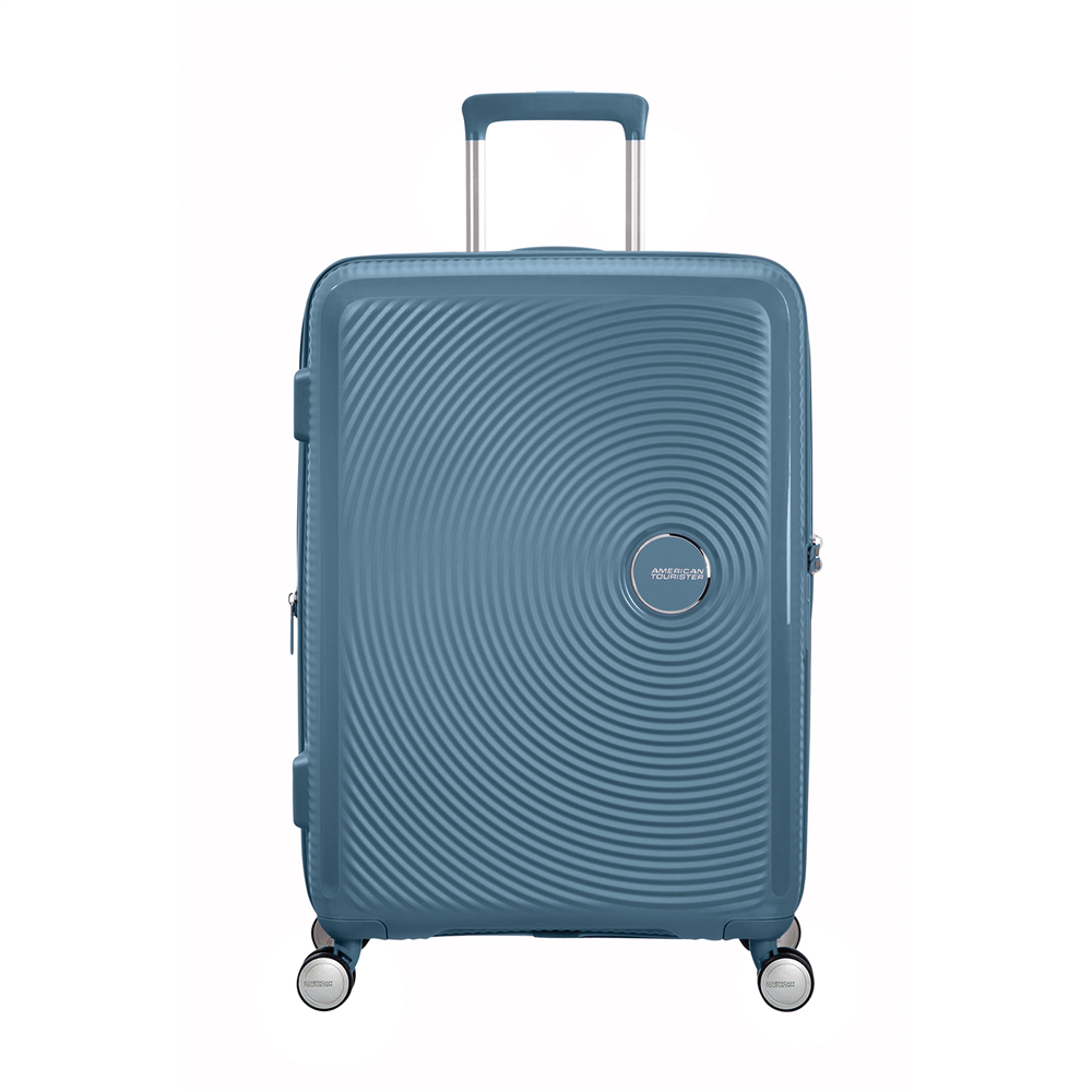 American Tourister Mavi Soundbox - Körüklü 67/24 Orta Boy Sert