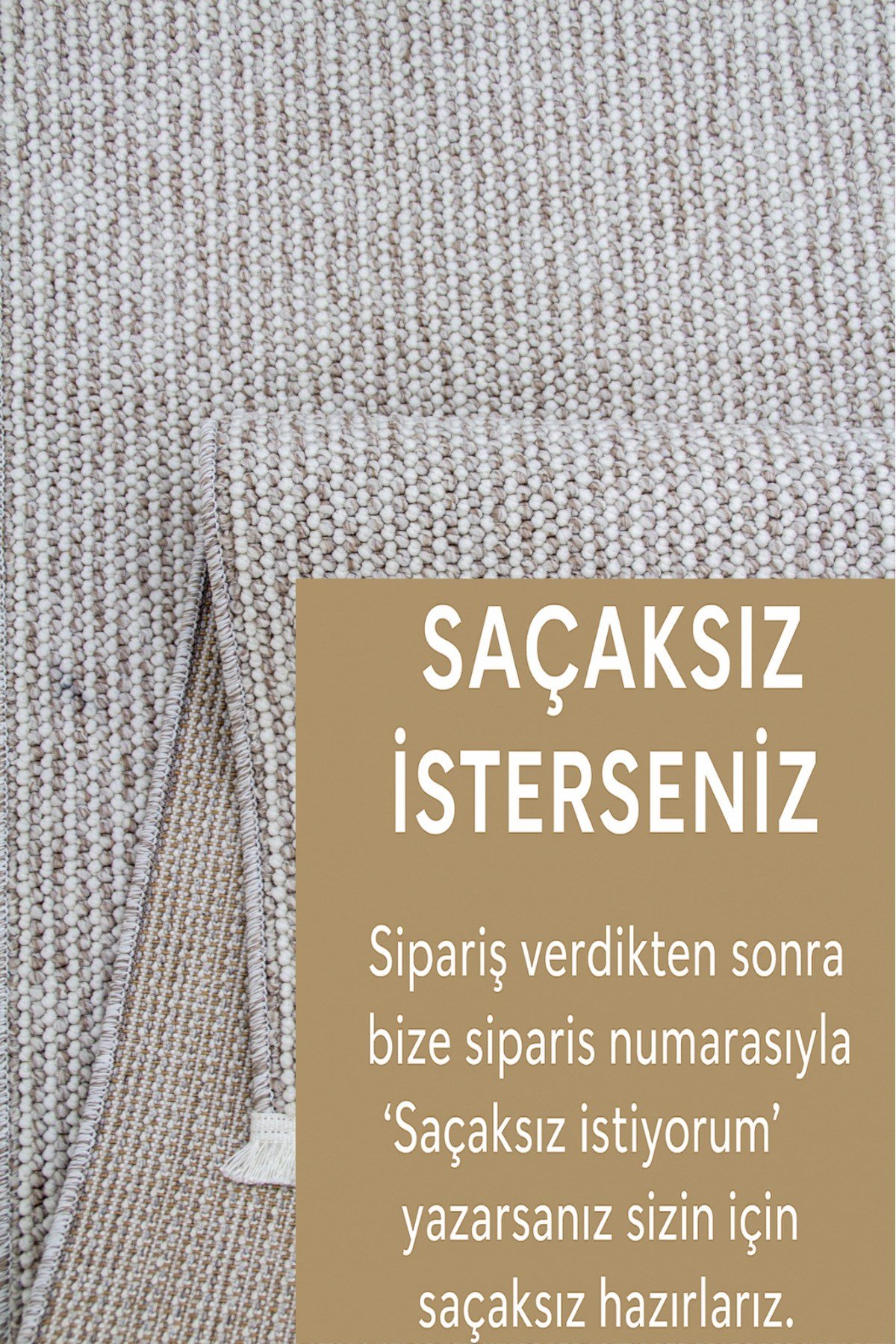 Bej Beyaz İskandinav Bukleli Yumuşak Minimalist Salon Koridor Mutfak Çocuk Oturma Odası Halısı