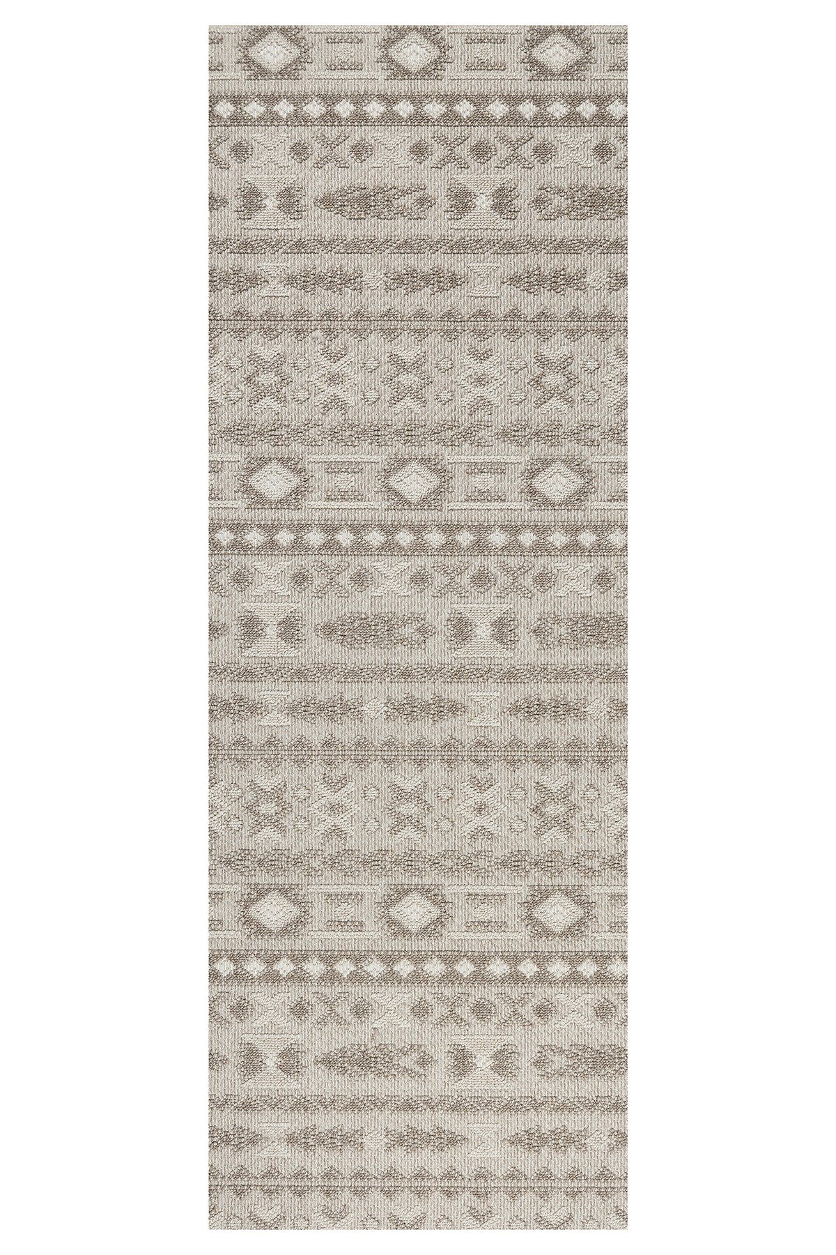 Bej Kahve İskandinav Modern Tasarım Sisal Bukle Özel Ölçü Salon Oturma Odası Koridor Halısı Yolluk