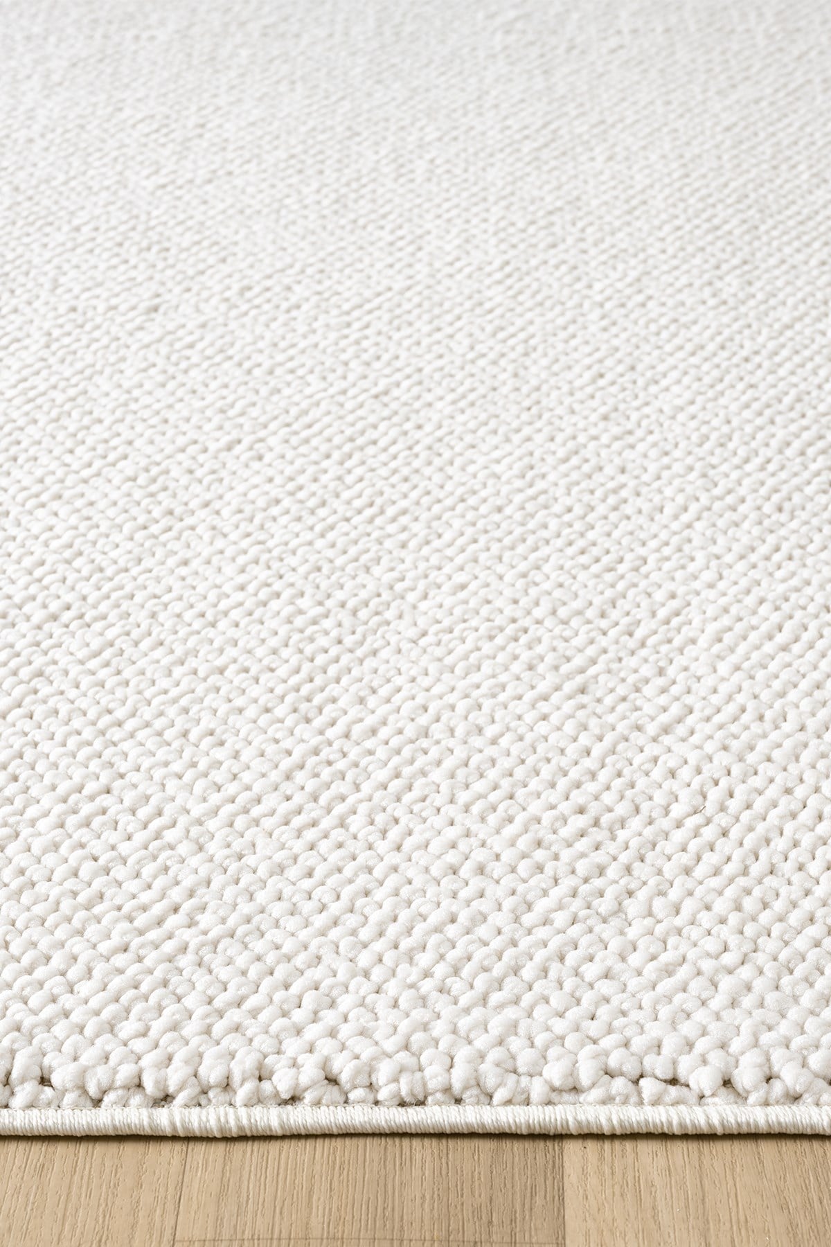 Beyaz İskandinav Bukleli Yumuşak Modern Minimalist Salon Koridor Mutfak Çocuk Oturma Odası Halısı