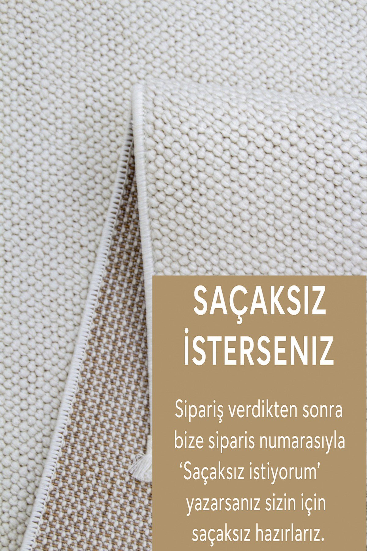 Beyaz İskandinav Bukleli Yumuşak Modern Minimalist Salon Koridor Mutfak Çocuk Oturma Odası Halısı