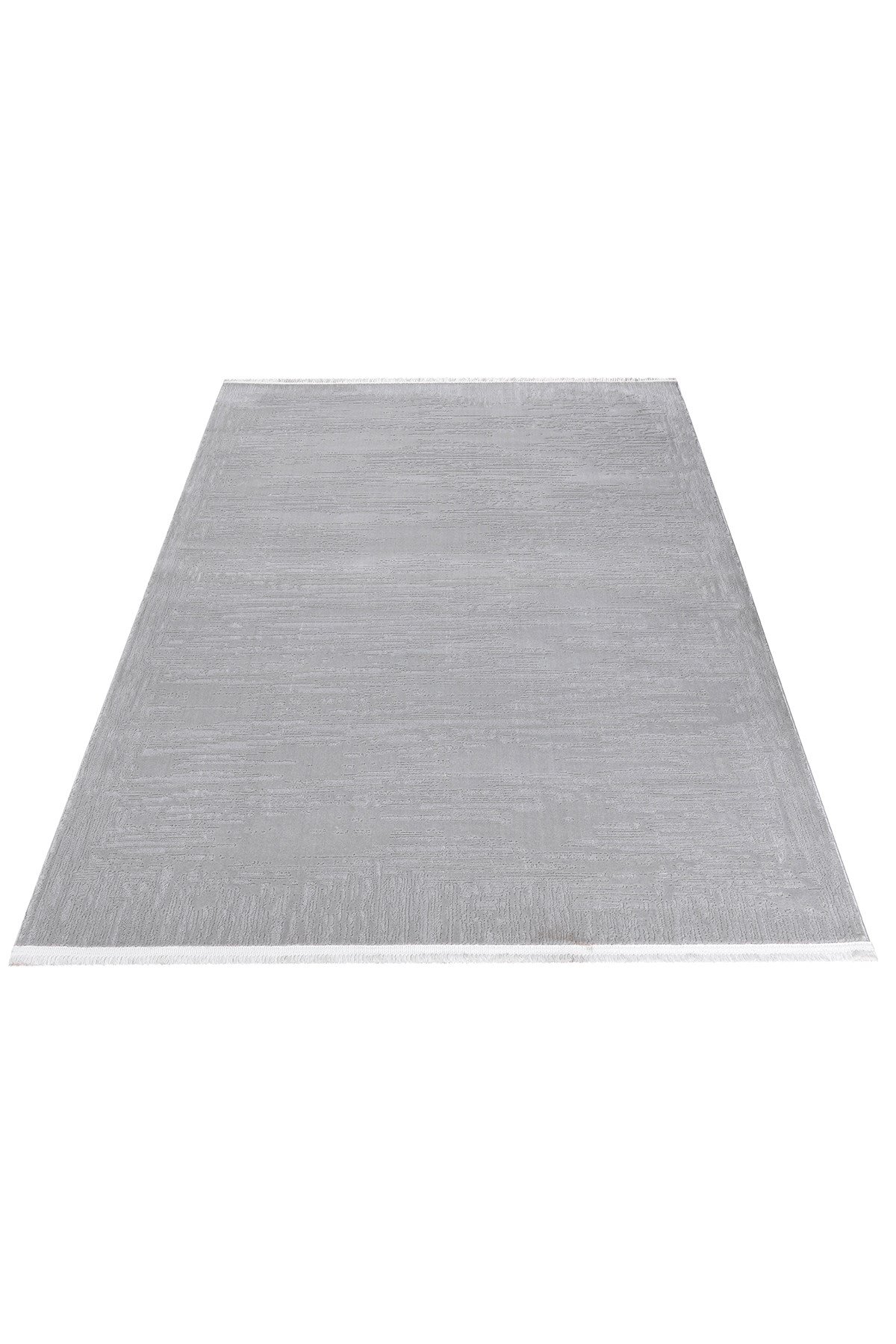Gri 7102 Modern Desen Doğal Taban Saçaklı Salon Koridor Mutfak Çocuk Oturma Odası Halısı Yolluk