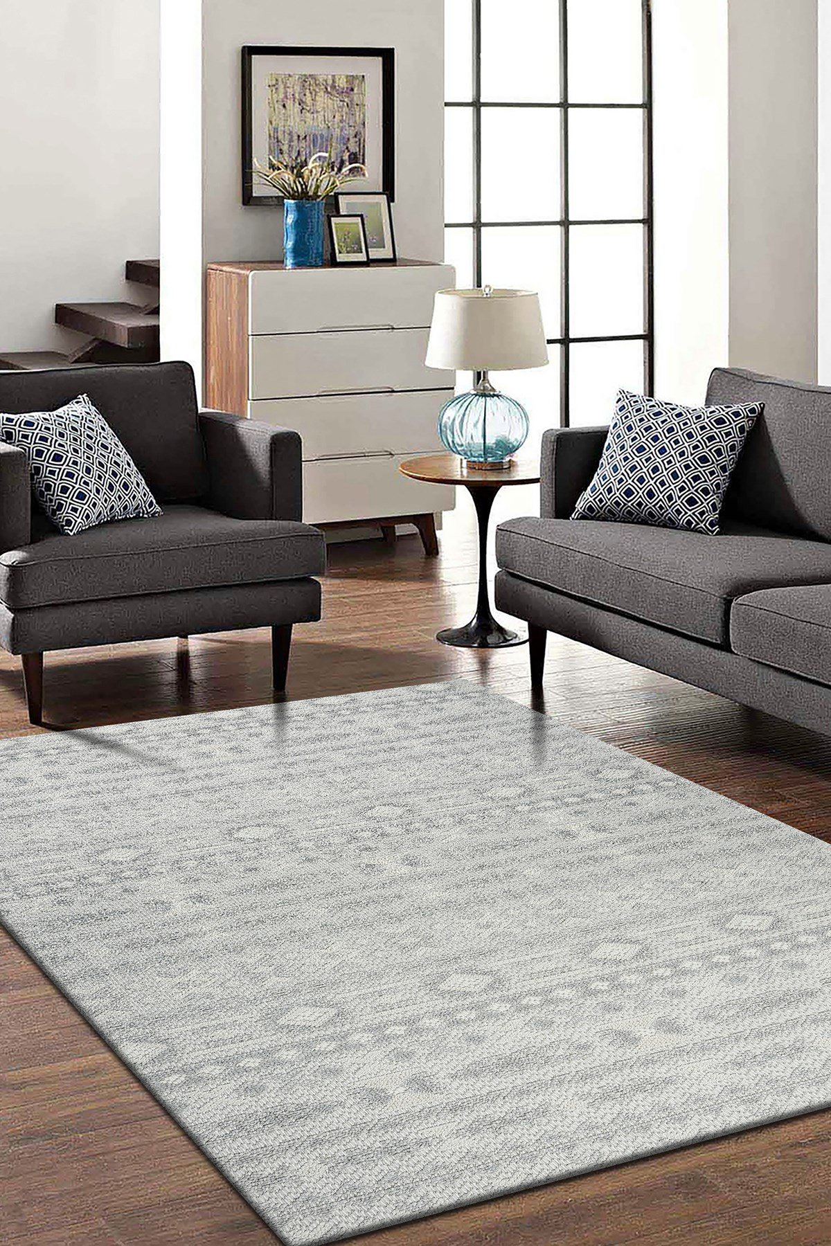 Gri İskandinav Modern Tasarım Sisal Bukle Özel Ölçü Salon Oturma Odası Koridor Mutfak Halısı Yolluk