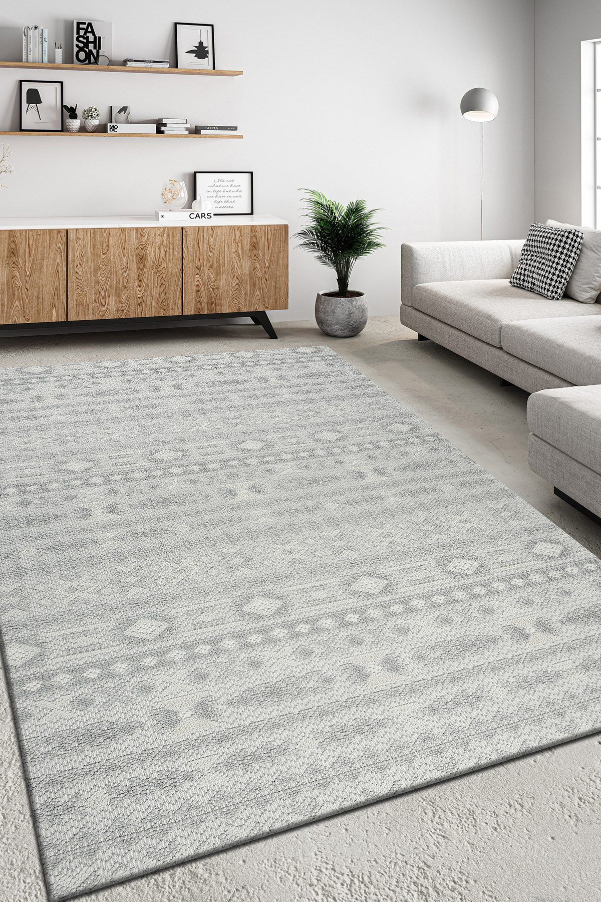 Gri İskandinav Modern Tasarım Sisal Bukle Özel Ölçü Salon Oturma Odası Koridor Mutfak Halısı Yolluk