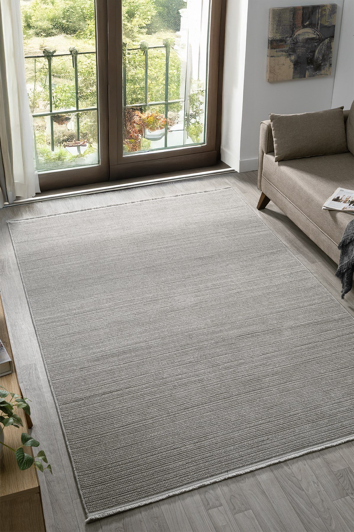 Gri İskandinav Üst Kalite Bukle Yumuşak Minimalist Salon Koridor Mutfak Çocuk Oturma Odası Halısı