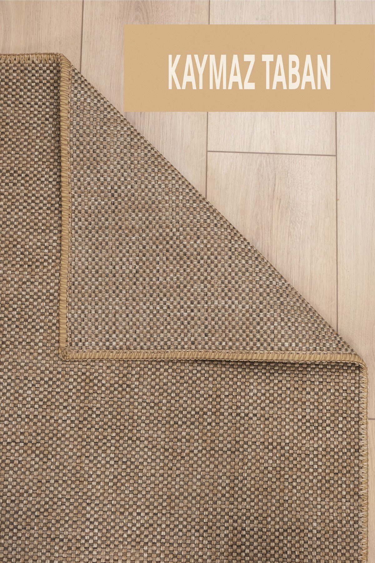 Jüt Sisal Bej Kahve Yıkanabilir Kaymaz Taban Yolluk Kilim Salon Koridor Mutfak Halısı Tozumaz