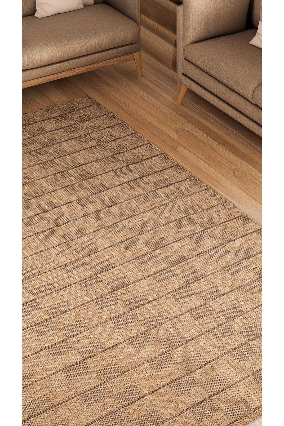 Jüt Sisal Bej Yolluk Kilim Salon Koridor Mutfak Halısı Tozumaz