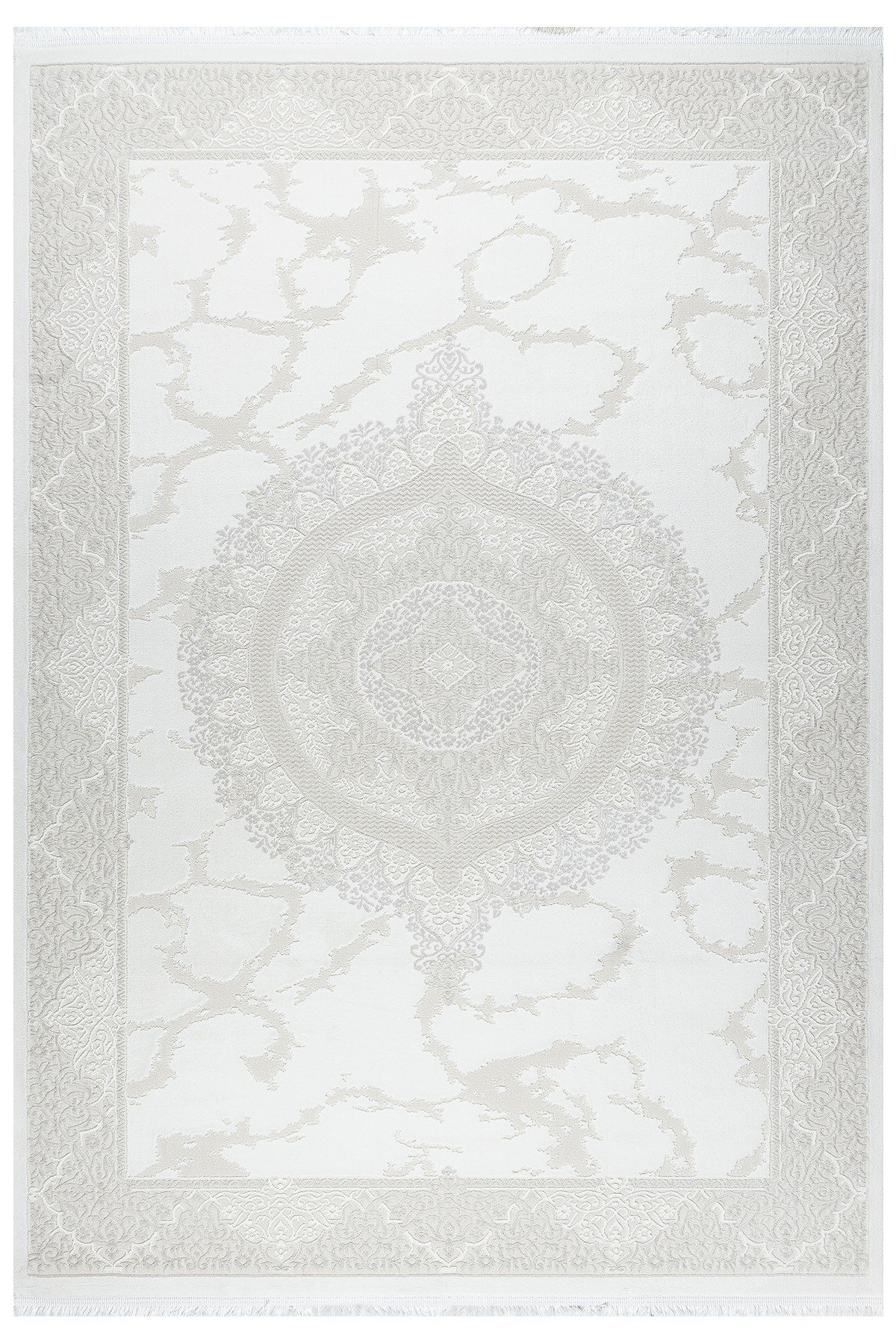 Krem 7165 Modern Doğal Taban Saçaklı Salon Koridor Mutfak Çocuk Oturma Odası Halı Yolluk