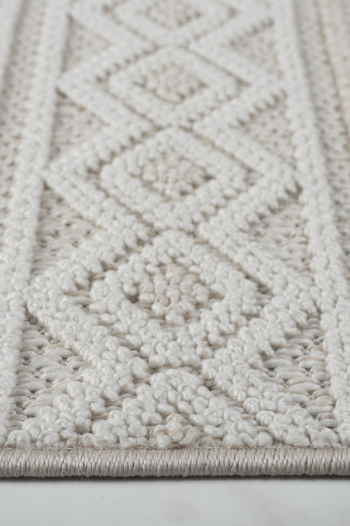 Krem Bej İskandinav Modern Tasarım Sisal Bukle Özel Ölçü Salon Oturma Odası Koridor Halısı Yolluk