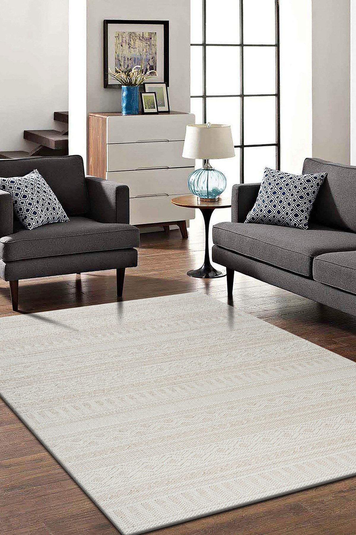 Krem Bej İskandinav Modern Tasarım Sisal Bukle Özel Ölçü Salon Oturma Odası Koridor Halısı Yolluk