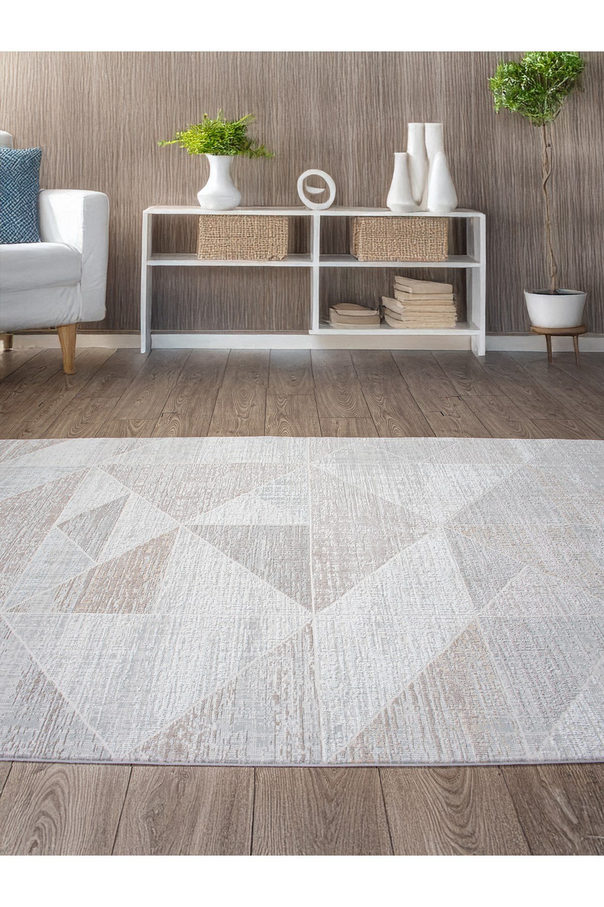 Krem Bej Modern Doğal Taban Saçaklı Özel Ölçü Salon Koridor Mutfak Çocuk Oturma Odası Halısı Yolluk