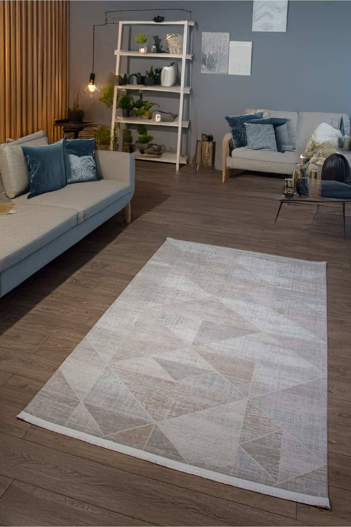 Krem Bej Modern Doğal Taban Saçaklı Özel Ölçü Salon Koridor Mutfak Çocuk Oturma Odası Halısı Yolluk