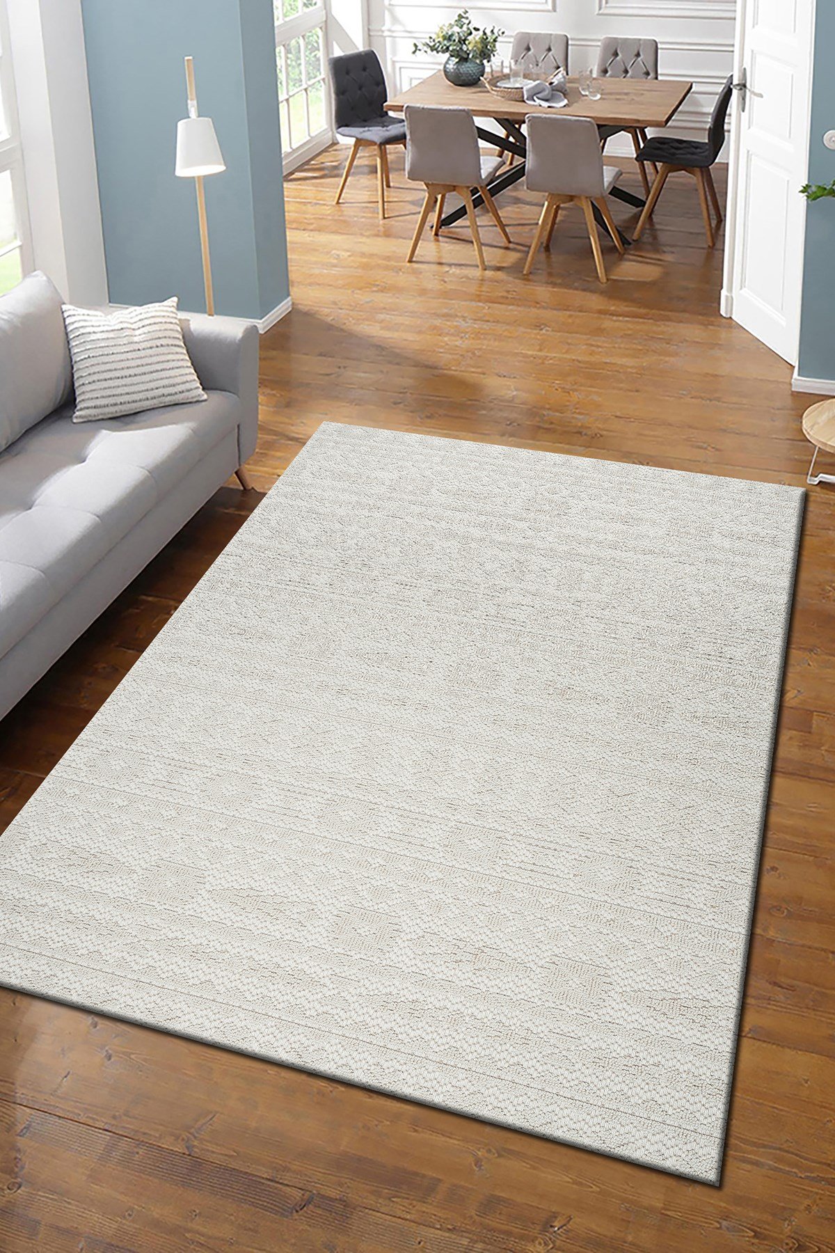 Krem İskandinav Modern Tasarım Sisal Bukle Özel Ölçü Salon Oturma Odası Koridor Mutfak Halısı Yolluk