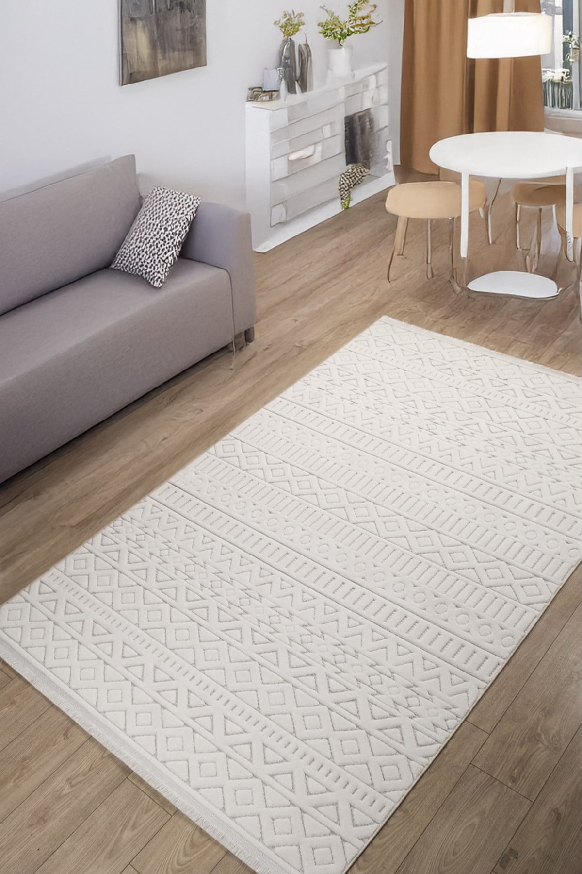 Krem İskandinav Sisal Modern Minimalist Tasarım Salon Koridor Oturma Odası Özel Kesim Halı Yolluk